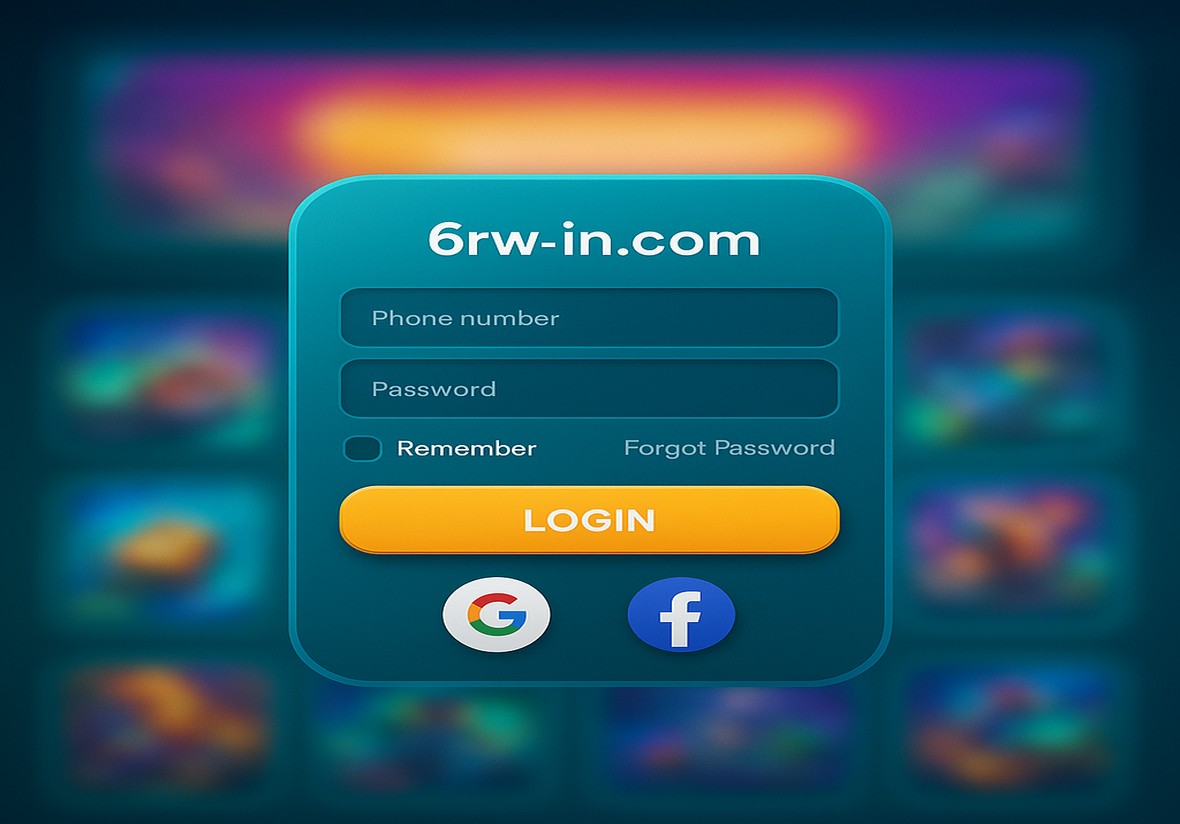 6RWIN লগইন পেজ